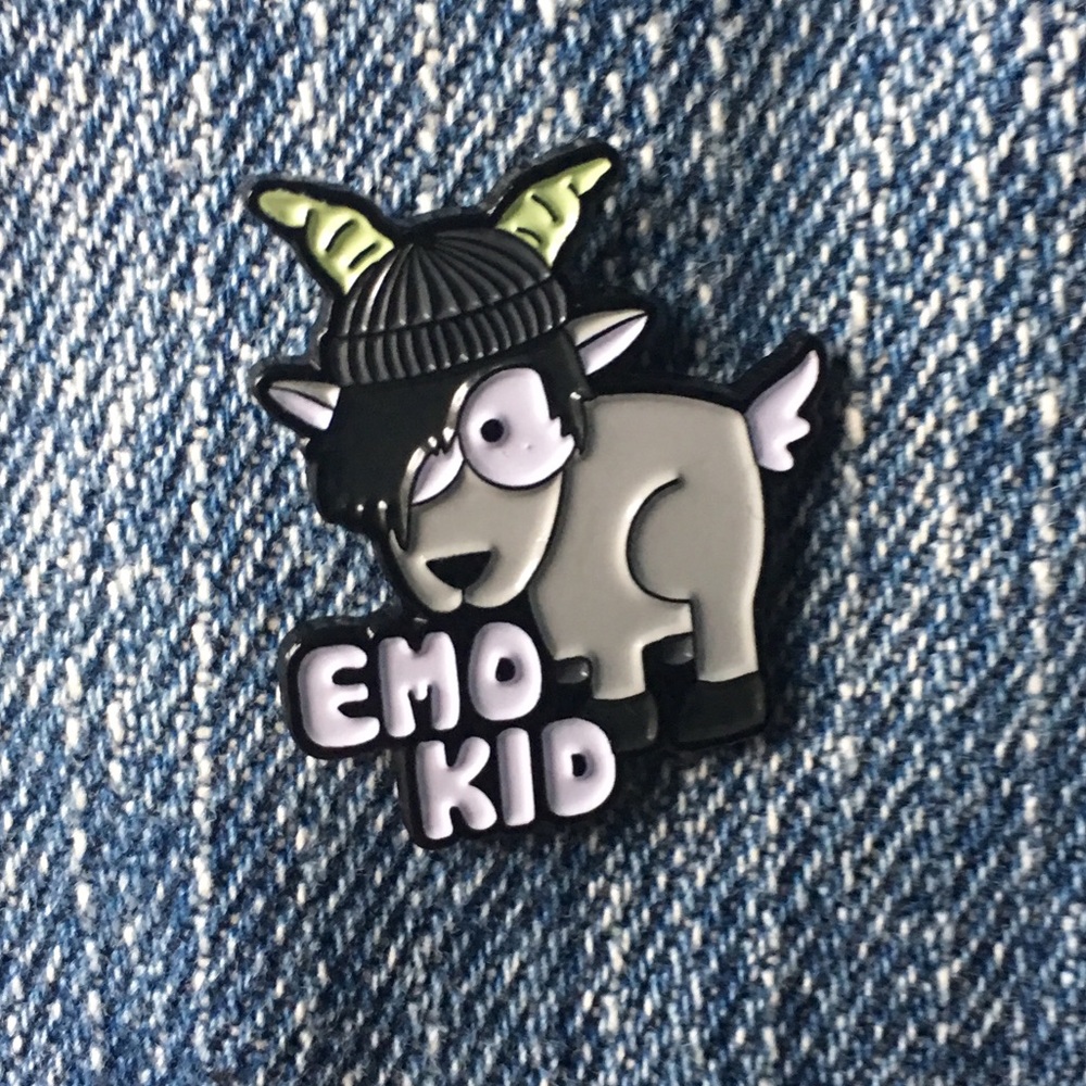 Emo Kid Enamel Pin