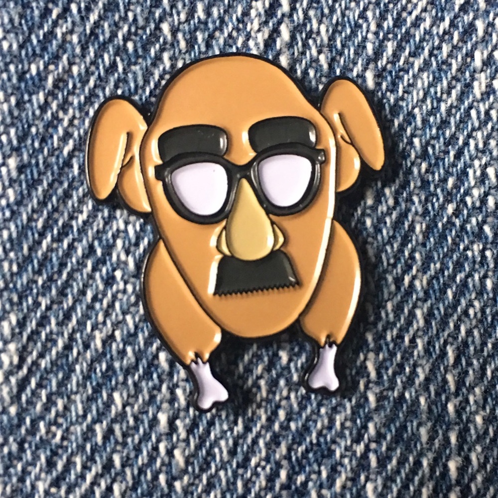 “Incognito” Thanksgiving Turkey Enamel Pin