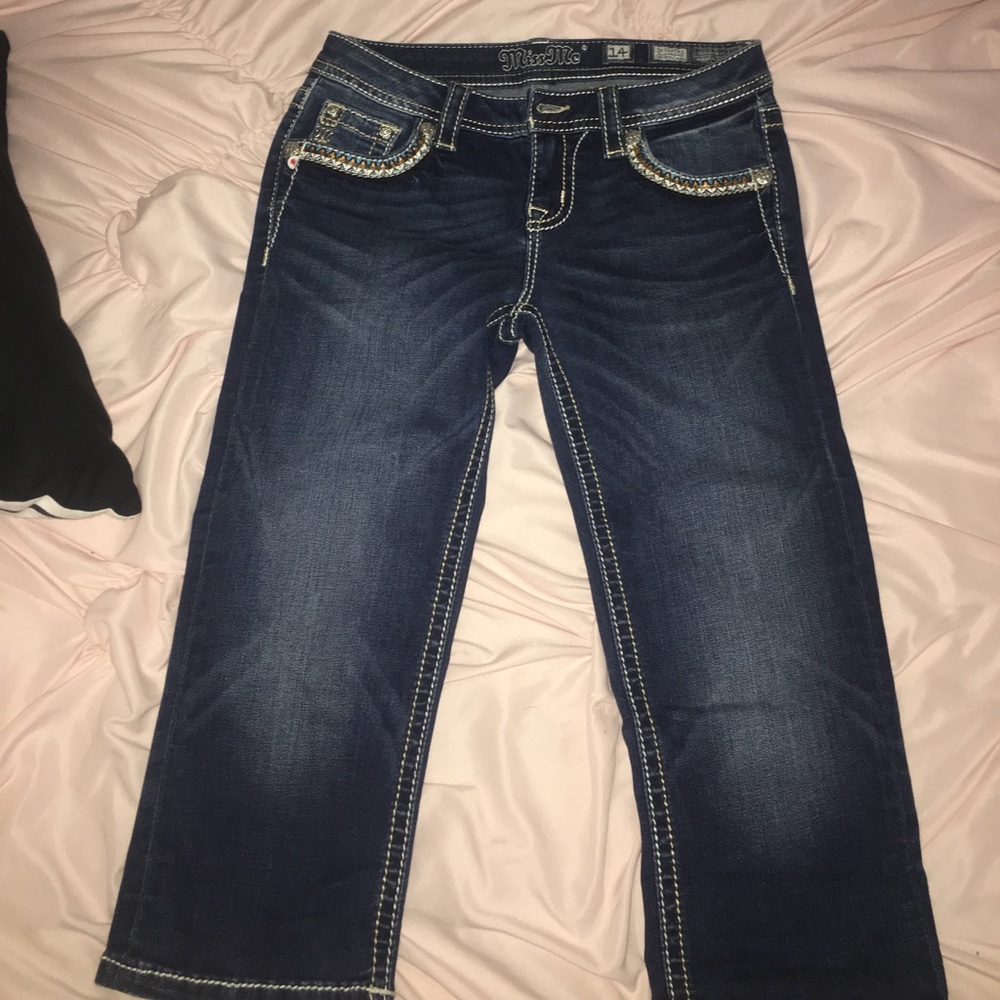 Girls miss me cuffed capris
