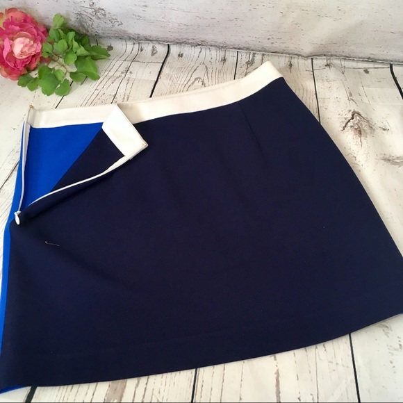 Diane von Furstenberg color block Sloane skirt. - Picture 5 of 7