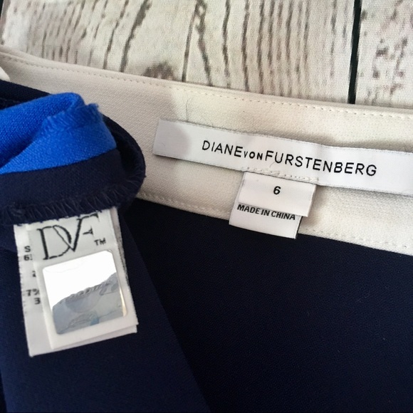 Diane von Furstenberg color block Sloane skirt. - Picture 6 of 7