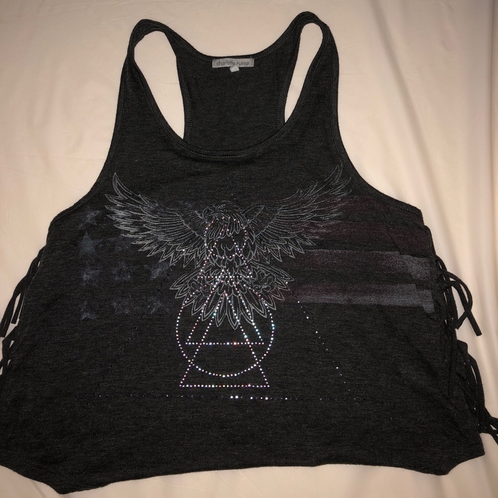 side fringe crop top