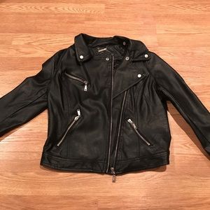 Black leather jacket