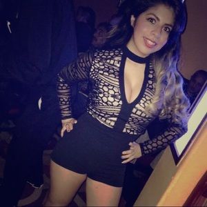 Short sequins romper