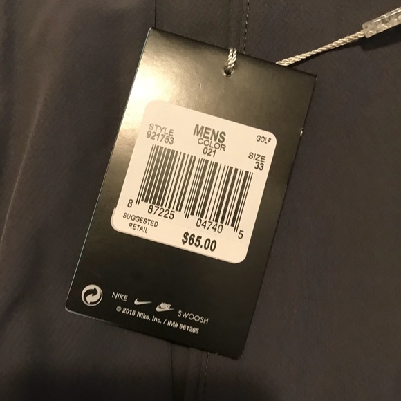 NWT MEN’S NIKE DRIFIT GOLF SHORTS Size 33 - Picture 2 of 4