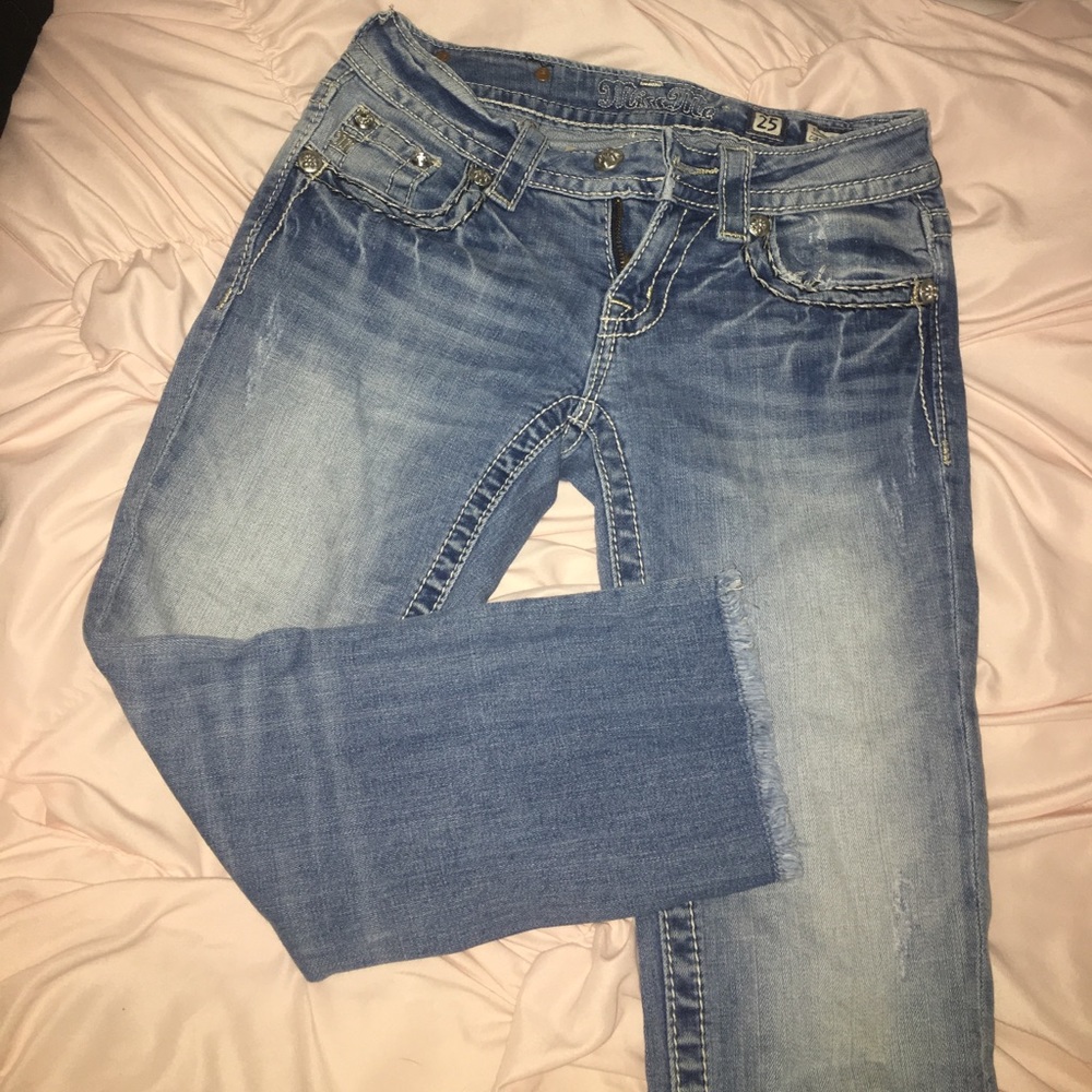 Miss me cuffed capri