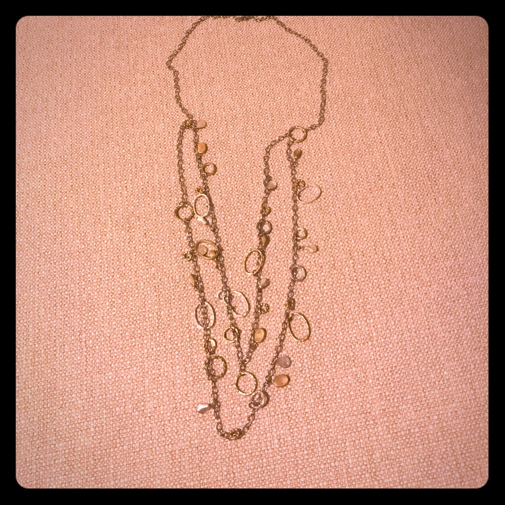 Loft double chain necklace.