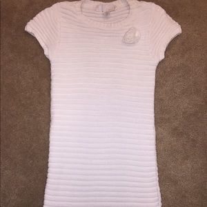 Girls ivory sweater dress