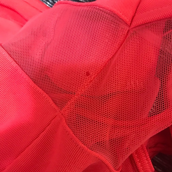 Coral bodycon mesh dress - Picture 5 of 5