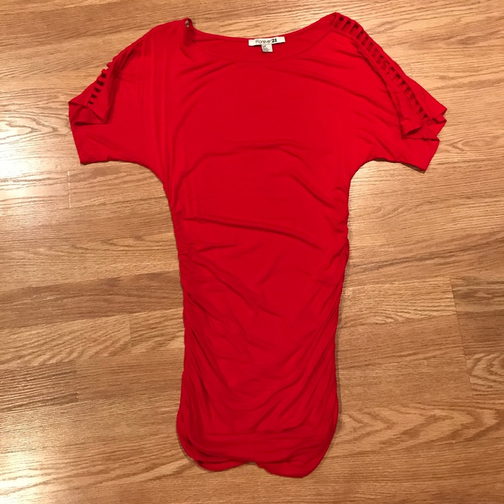 Red tunic with cute sleeve detail