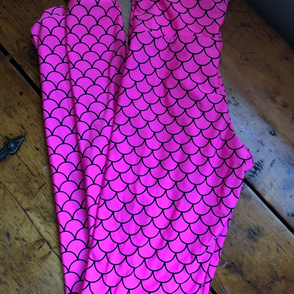 Small Zions Den Apparel Pink Mermaid Leggings