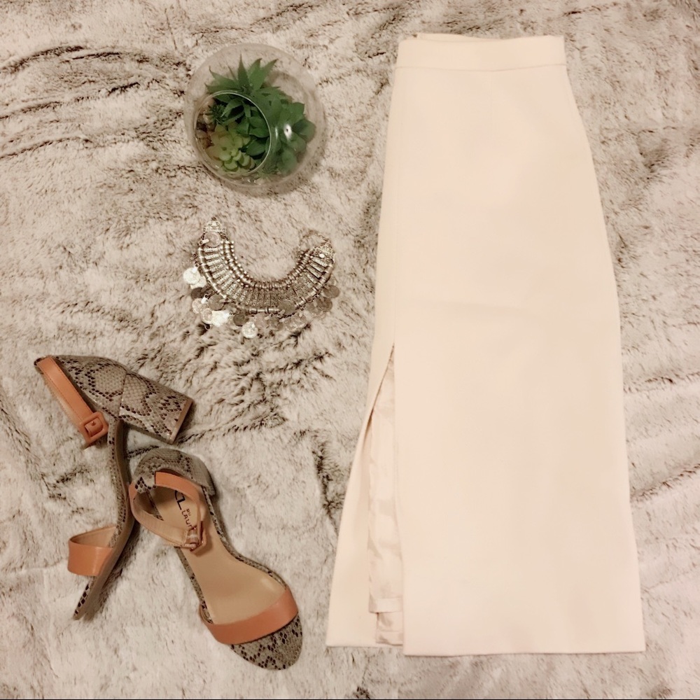 J.Crew High Waist Front Slit Pencil Skirt