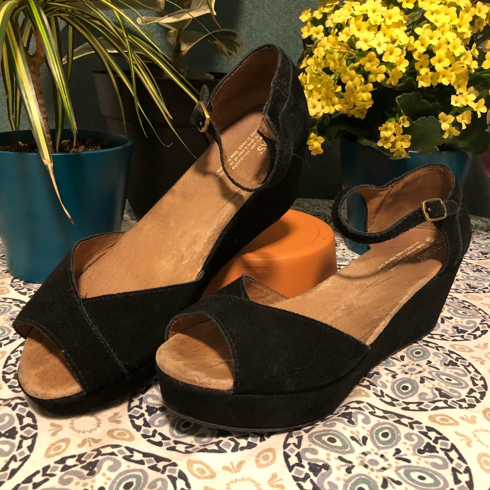 Toms Platform Wedge Sandals