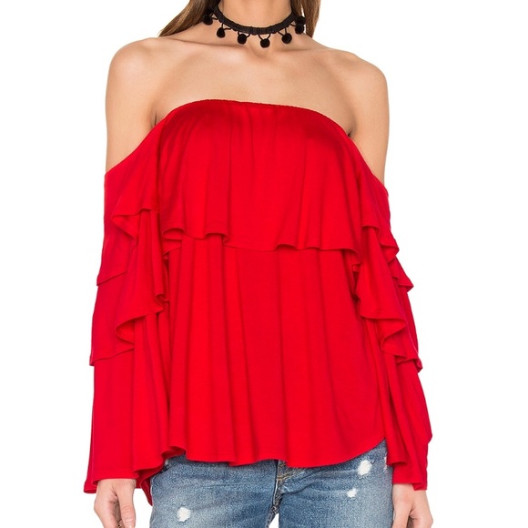 Vava by Joy Han Tops - VaVa By Joy Han statement sleeve red top