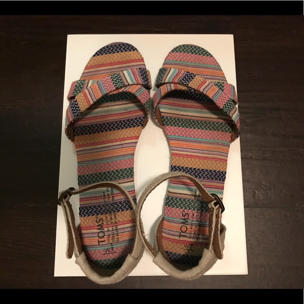 TOMS Multi-Colored Fabric Sandals