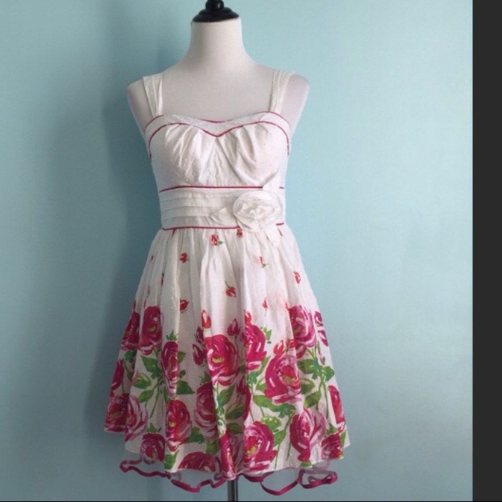 Cute My Michelle Princess-like Floral Skater Dress