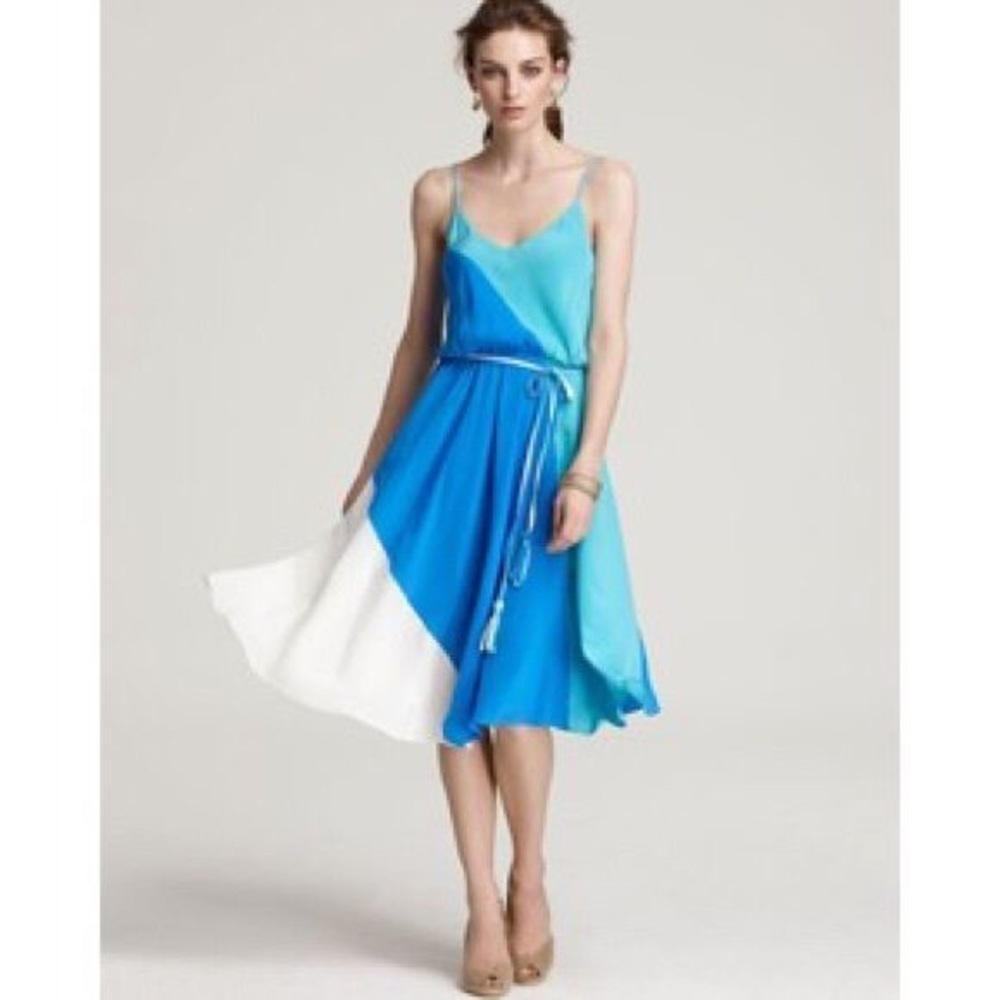 Spaghetti strap silk midi dress