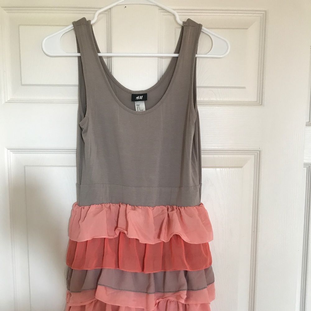 H&M pink and gray dress