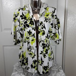 VOLCOM Floral Kimono Green Black