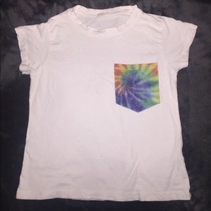 Brandy Melville crop top with tie dye pocket