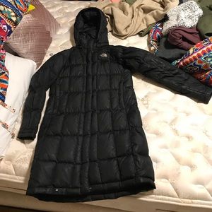 Women's sz M black north face parka