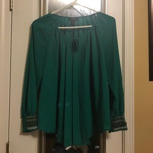 Green Long Sleeve Blouse