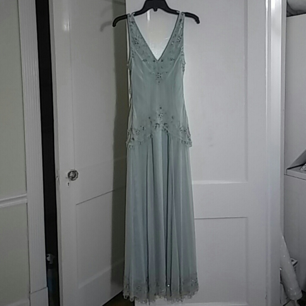 Additional Photos Vintage Beaded Silk Dress