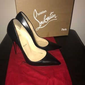 Christian Louboutin Black Leather “So Kate” Pump