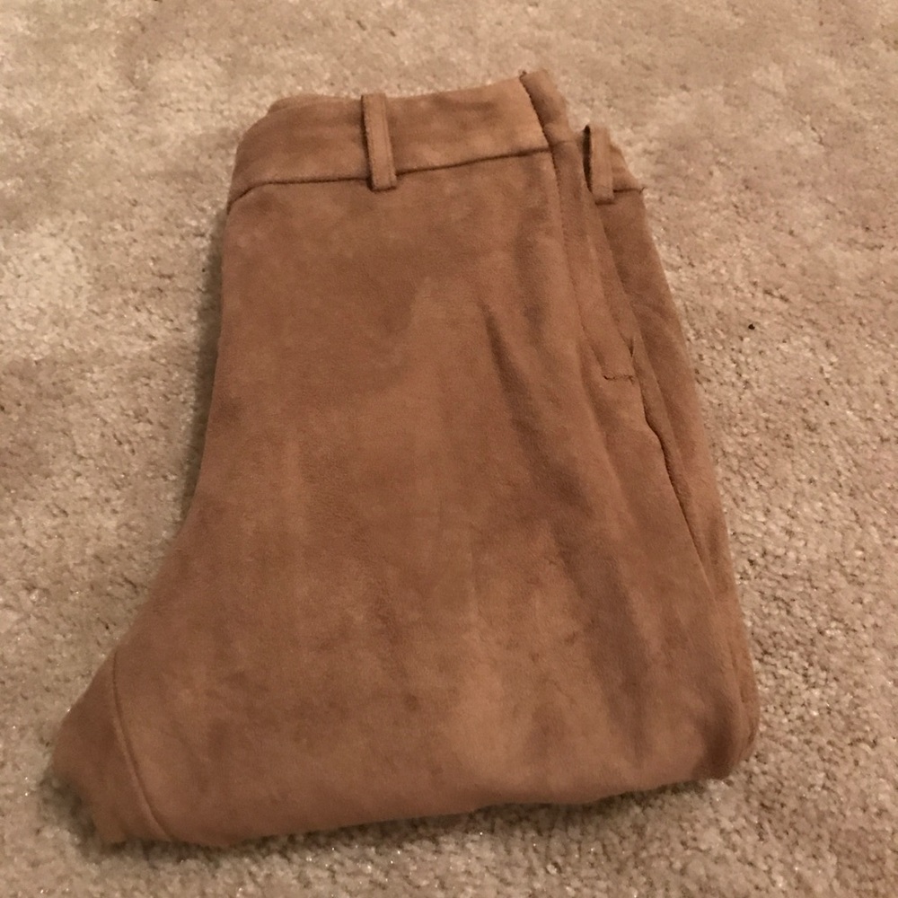 Dressy faux suede pants