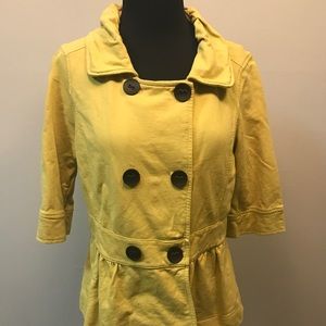 MERONA pea coat mustard color Size Small