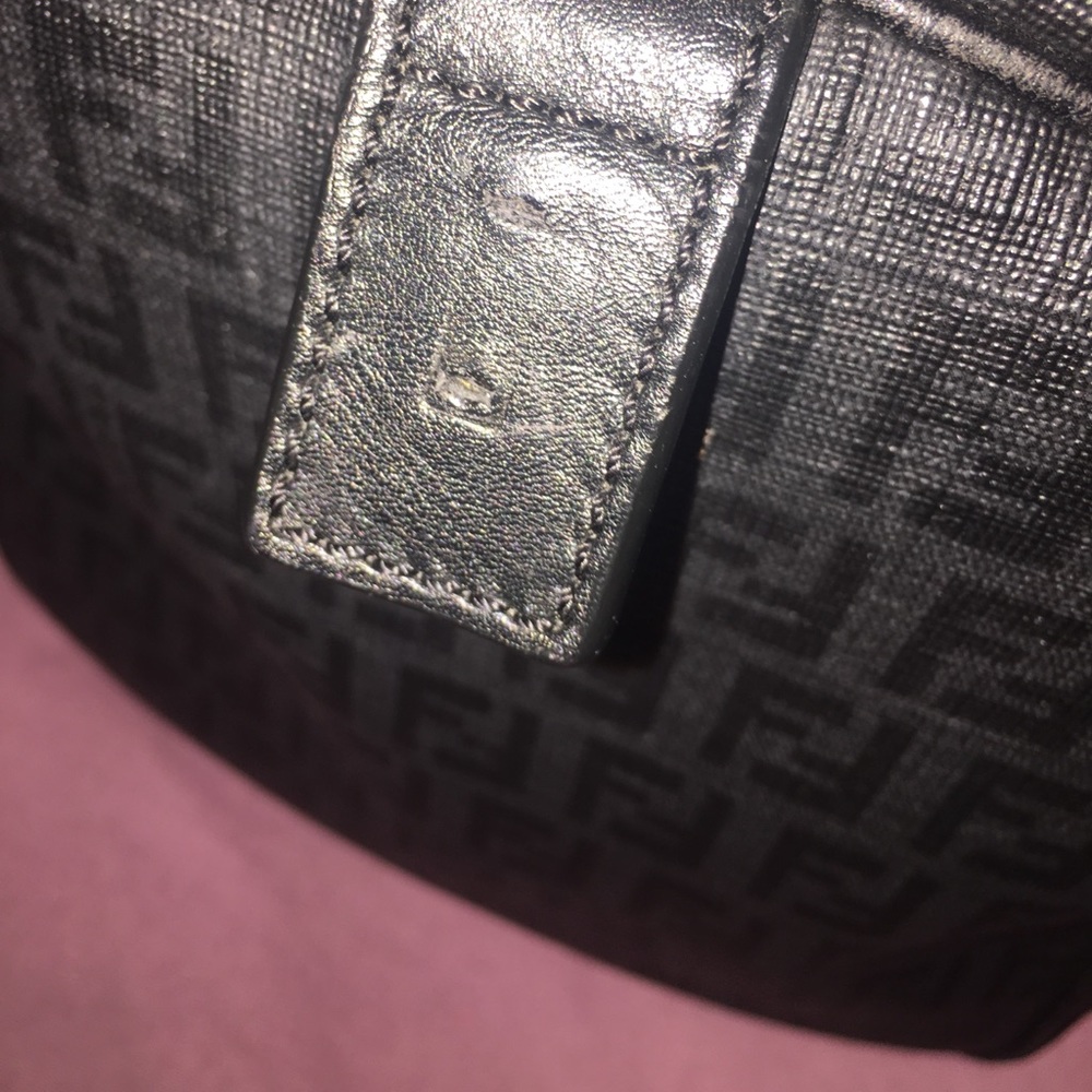 Fendi Black Zucchino Canvas Forever Boston Bag - Picture 6 of 14