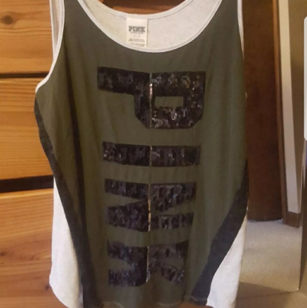 vs pink bling tank