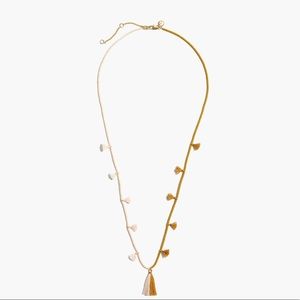 NWOT Madewell two toned beaded tassel necklace