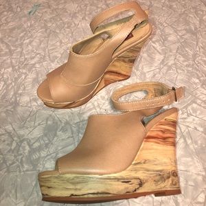 BC footwear “wooden” wedges