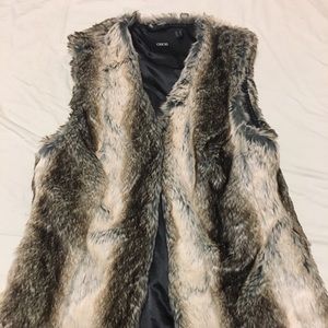 ASOS faux fur sleeveless vest