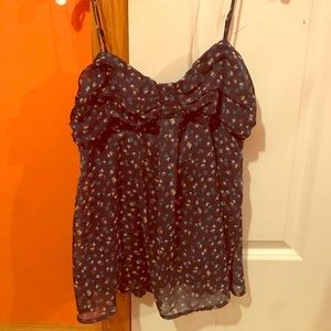 Navy blue spaghetti strap shirt