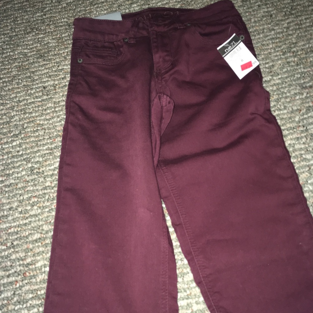 Burgundy rue 21 jeans