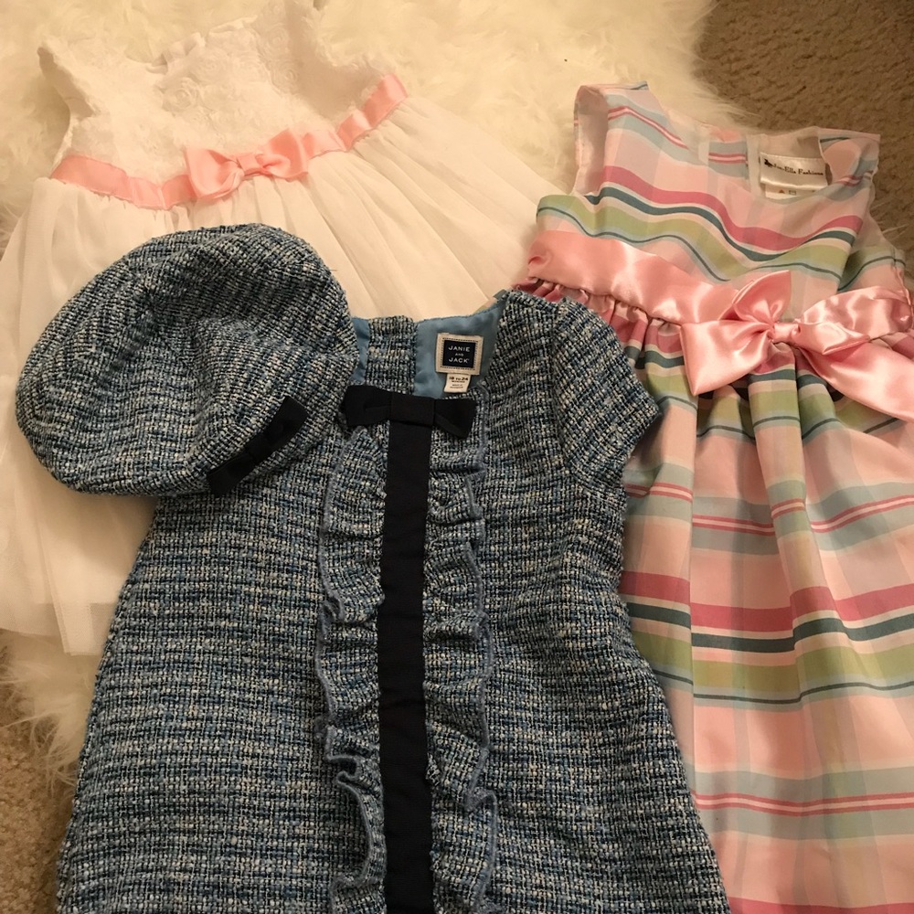 Lot of 3 toddler girls dresses