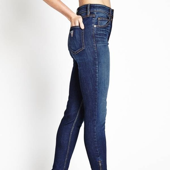 Guess 3 Zip Crop Jeans Size 27 - Picture 4 of 6