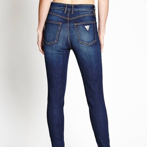 Guess 3 Zip Crop Jeans Size 27 - Picture 5 of 6