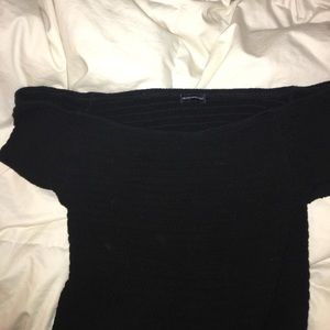 brandy melville Black off the shoulder crop top