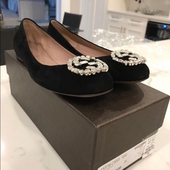 Gucci Shoes - **SOLD** Brand new** GUCCI CRYSTAL FLATS