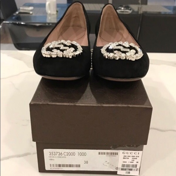 **SOLD** Brand new** GUCCI CRYSTAL FLATS - Picture 2 of 3