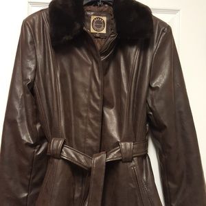 Giacca faux leather jacket