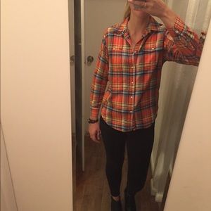 Ralph Lauren Polo Orange plaid flannel