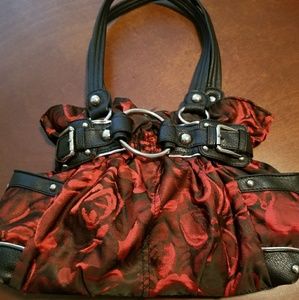 Wilsons Leather hobo handbag purse red black