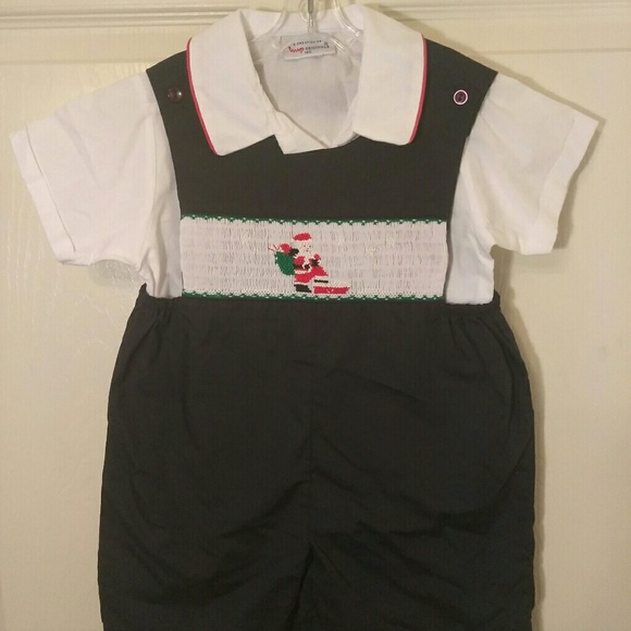Sir John Other - 2PC. SMOCKED SANTA SHORTALLS  SET