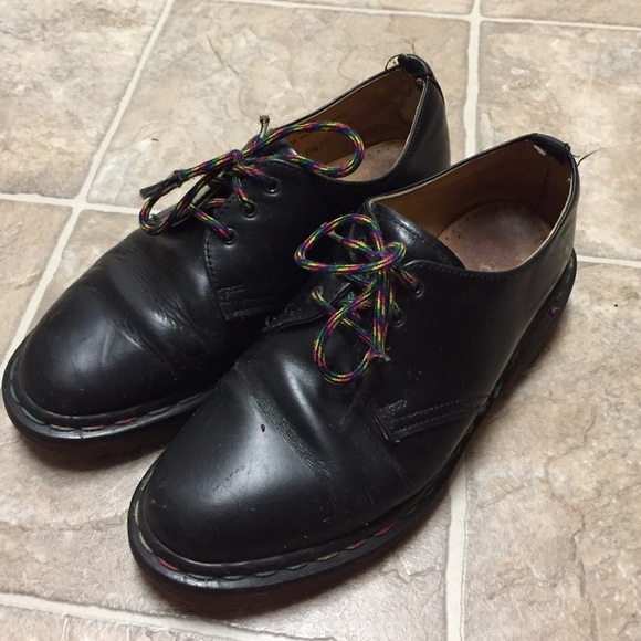 doc martens rainbow stitch