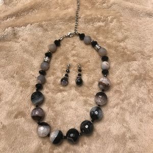 Beautiful antique nature stone necklace set