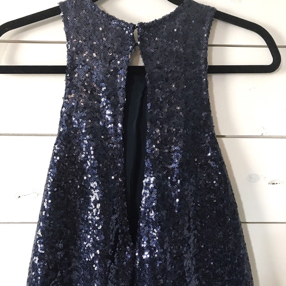 Free People Blue Sequin Liquid Shine Mini Dress - Picture 8 of 8